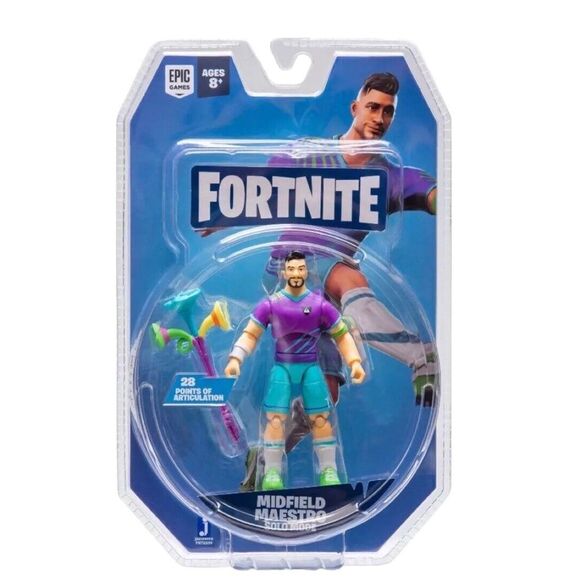 Fortnite Midfield Maestro Solo Mode 4" Core Figure 28 Points Of Articulation NIB - Picture 1 of 3